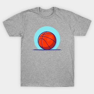 Basket Ball Cartoon Vector Icon Illustration T-Shirt